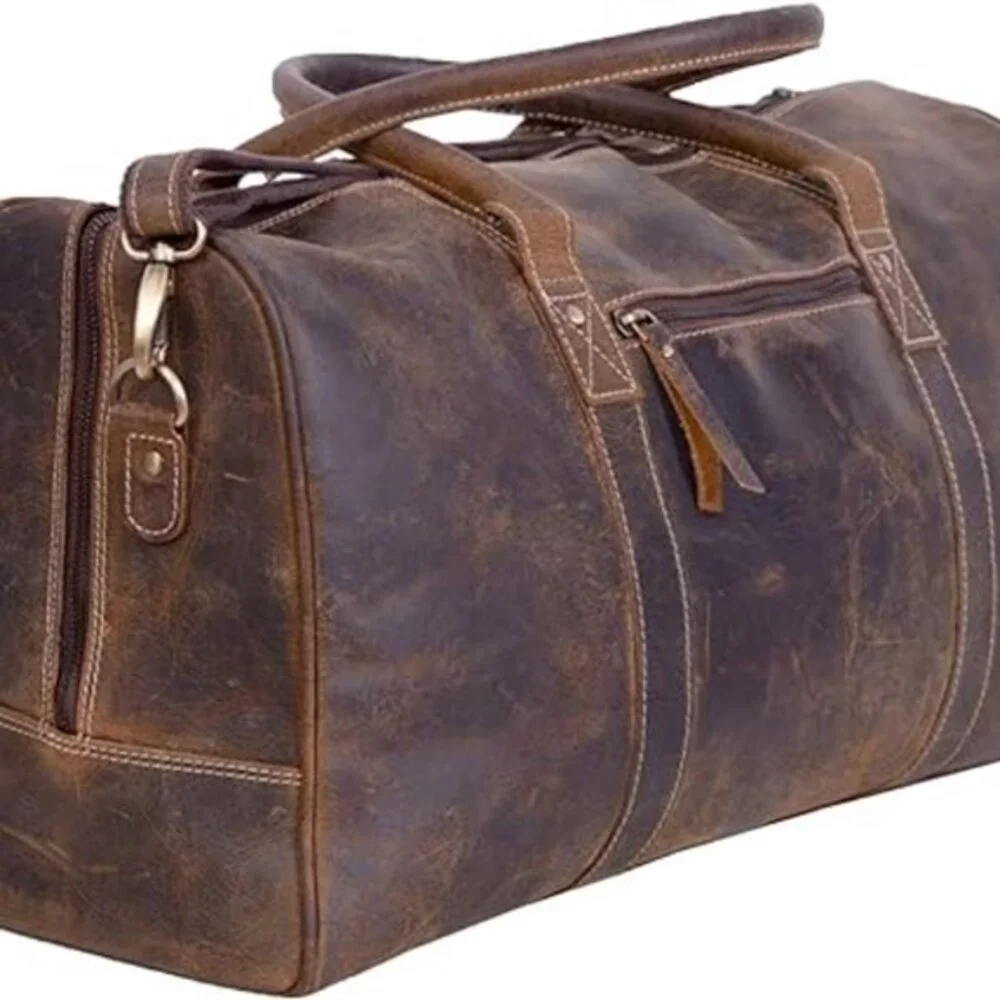 Leather Travel Duffel Bags for Men‎ and Women Full Grain Leather Overnight Weeke